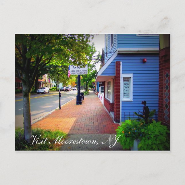 A Day in Moorestown, NJ Postcard (Front)