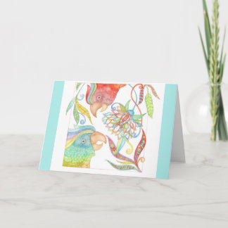 A Day In Paradise "get well" card in light blue