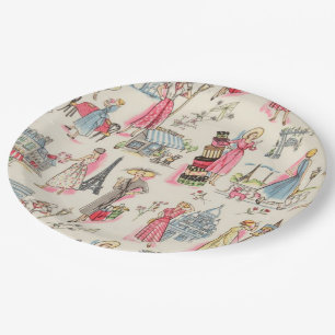 A Day in Paris Paper Plate