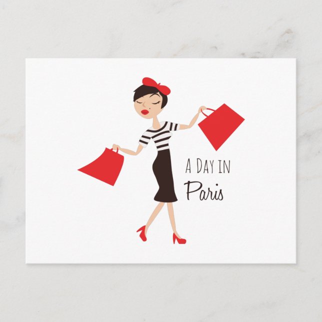 A Day In Paris Postcard (Front)