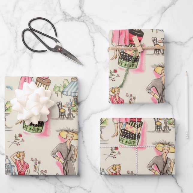 A Day in Paris Wrapping Paper Sheet (Front)