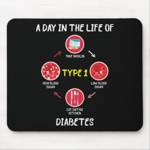 A Day In The Life Of Type 1 Diabetes Awareness Dia Mouse Pad