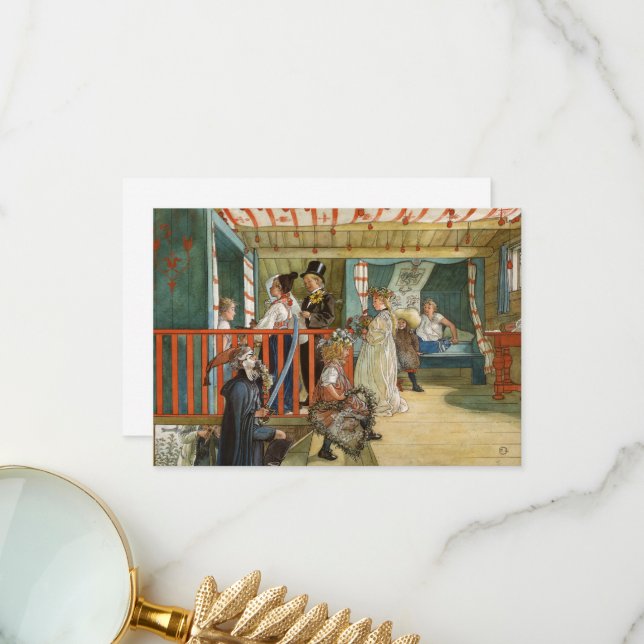 A Day of Celebration by Carl Larsson Thank You Card (Front/Back In Situ)