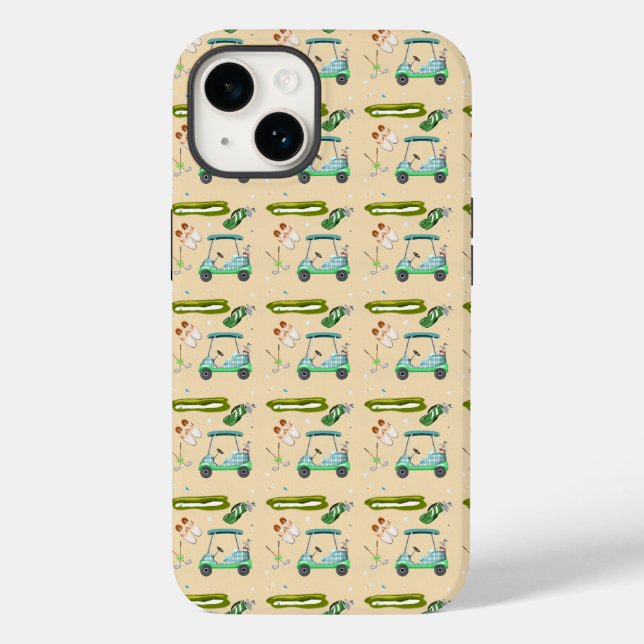 A Day Of Golfing Pattern Case-Mate iPhone Case (Back)