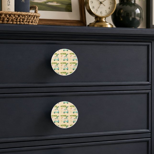 A Day Of Golfing Pattern Ceramic Knob (Creator Uploaded)