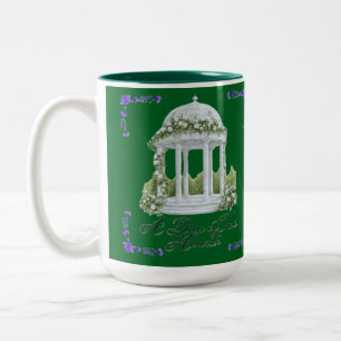 A day of two hearts forest green Two-Tone coffee mug