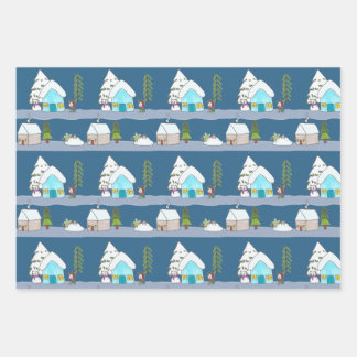 A day of winter wrapping paper sheet
