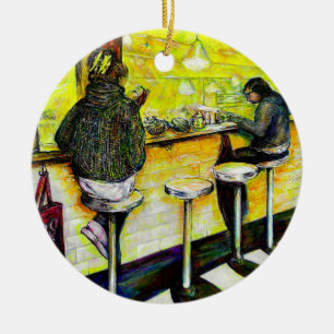 A Day Off from Crazy Ceramic Ornament