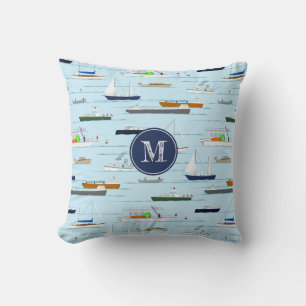 A Day On the River coastal lake river boating Cushion