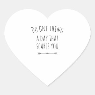 A day that scares you black heart sticker