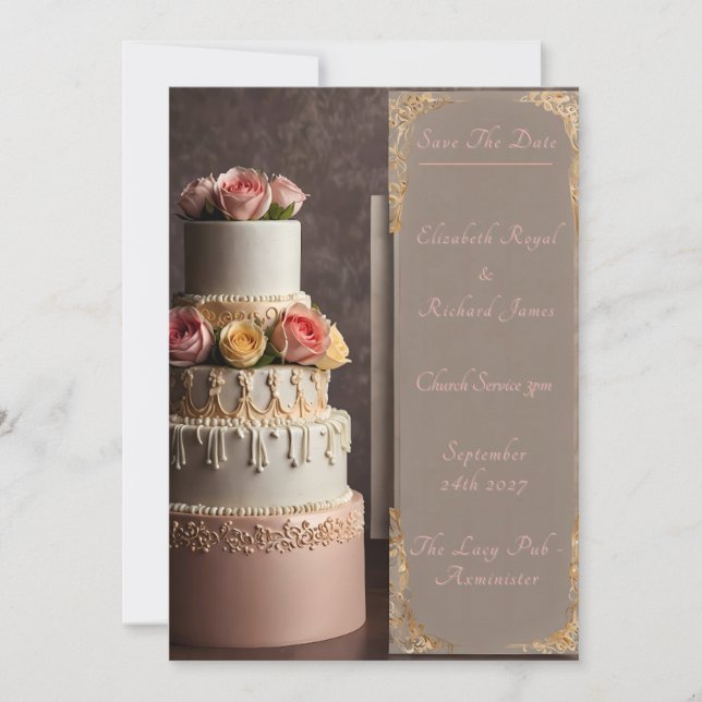 A Day to Remember Wedding Cake Wedding  Invitation (Front)