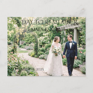 A Day to Remember Wedding Postcard