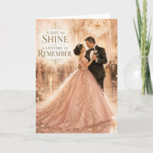 A Day to Shine Quinceañera Father Daughter Card