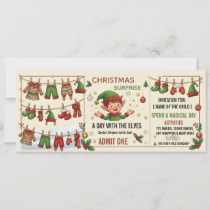 A Day With Santa Experience Pass Ticket Invitation