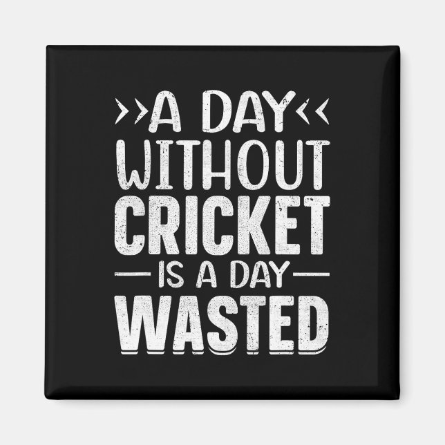A Day Without Cricket Funny Cricket Player Cricket Magnet (Front)