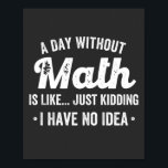 a day without math is like just kidding i have no poster<br><div class="desc">a day without math is like just kidding i have no idea math</div>