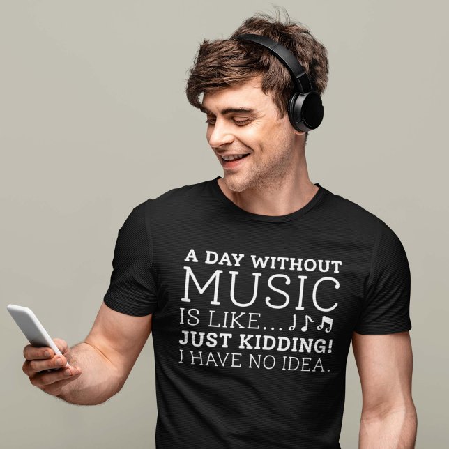 A Day Without Music T-Shirt (music lover shirt)