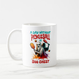 A Day Without Pickleball Is Boo Sheet Halloween  Coffee Mug
