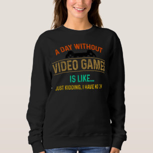 A Day Without Video Games Is Like Just Kidding Hav Sweatshirt