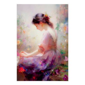 A Daydream of Flowers Poster