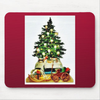 A decorated christmas tree mouse pad