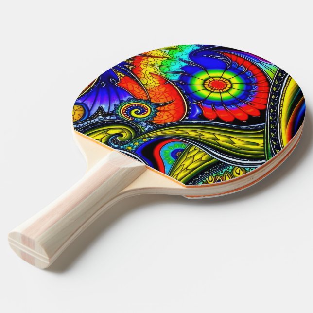 A Decorated Ping Pong Paddle (Front Angle)