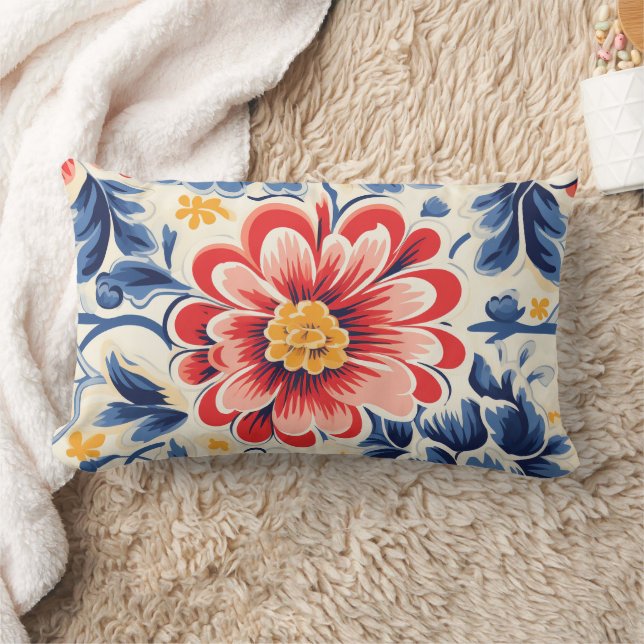 A decorative pillowcase featuring a large lumbar cushion (Blanket)