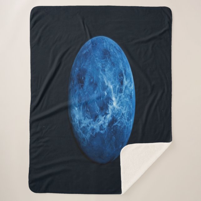 A Deep Blue Planet Sherpa Blanket (Front)