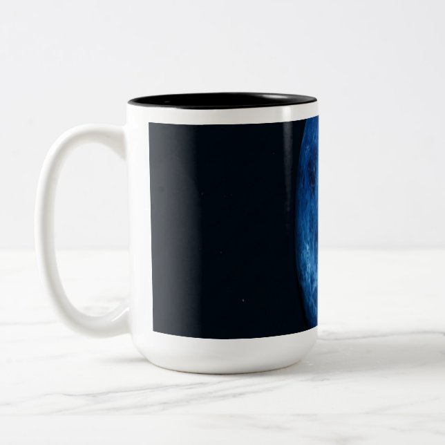 A Deep Blue Planet Two-Tone Coffee Mug (Left)
