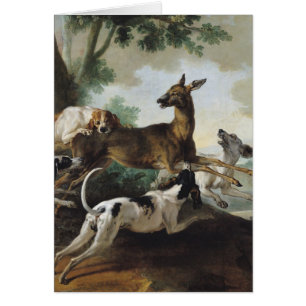 A Deer Chased by Dogs, 1725
