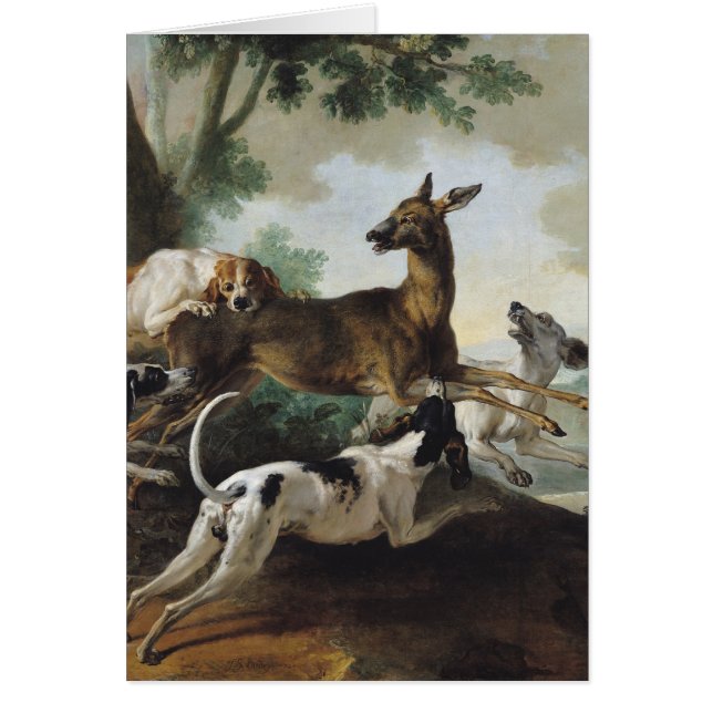 A Deer Chased by Dogs, 1725 (Front)