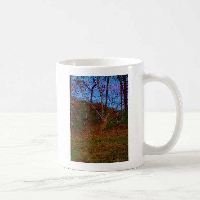 A Deer: Gold Red Green and Blue Coffee Mug (Right)