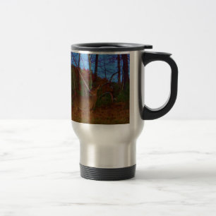 A Deer: Gold Red Green and Blue Travel Mug