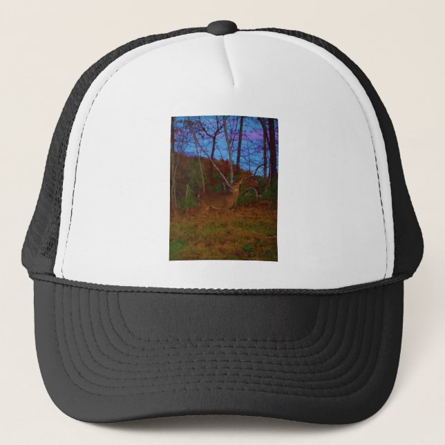 A Deer: Gold Red Green and Blue Trucker Hat (Front)