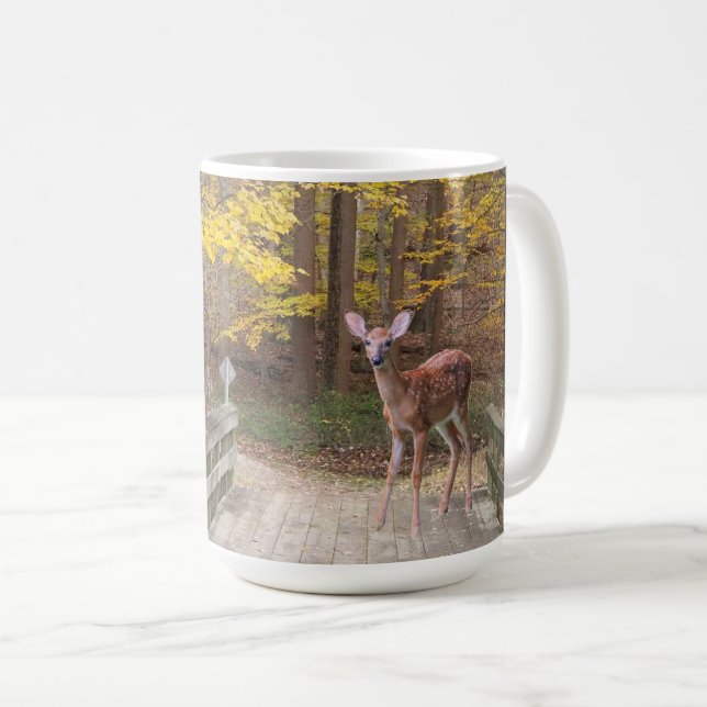 A deer in the park coffee mug (Front Right)