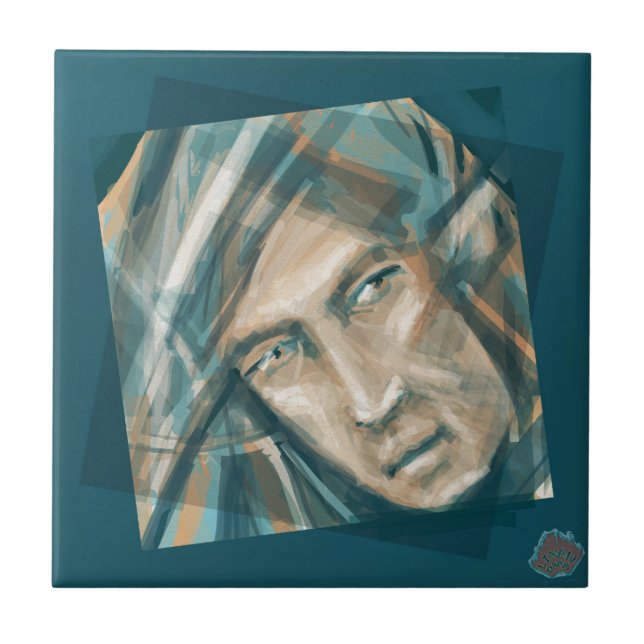 A Defiant Green Elf Ceramic Tile (Front)