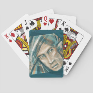 A Defiant Green Elf Playing Cards