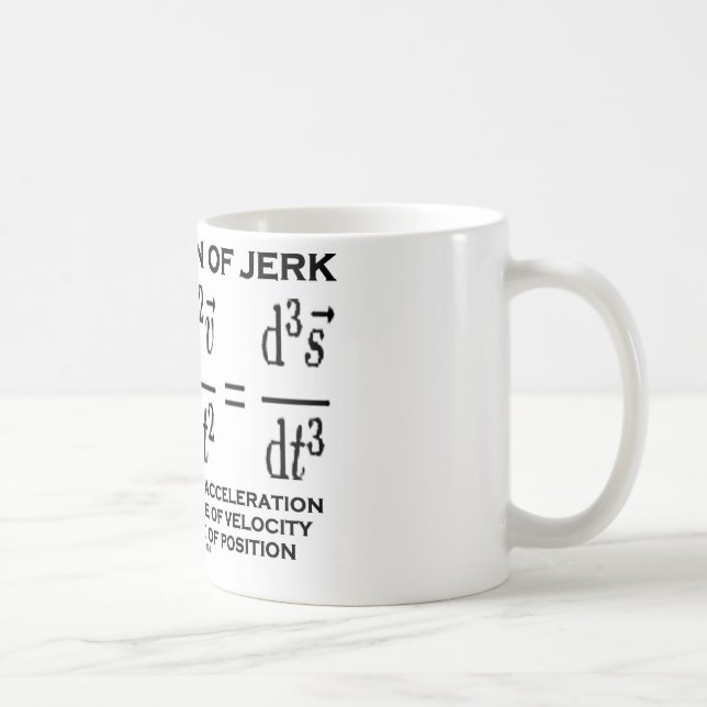 A Definition Of Jerk (Physics) Coffee Mug (Right)