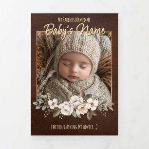 A Delicate & Humourous Birth Announcement - Neutra