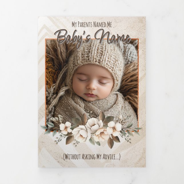 A Delicate & Humourous Birth Announcement - Neutra (Cover)
