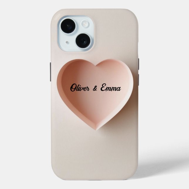 A delicate minimalist heart Case-Mate iPhone case (Back)