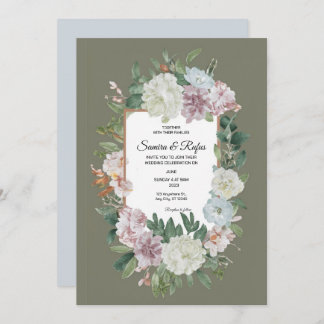 A delicate traditional Wedding invitation