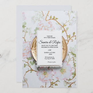 A delicate traditional Wedding invitation
