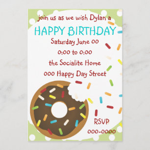 A Delicious Bite of Doughnut Invitation