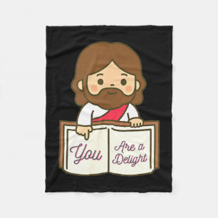A delight - funny christian & jesus good book fleece blanket