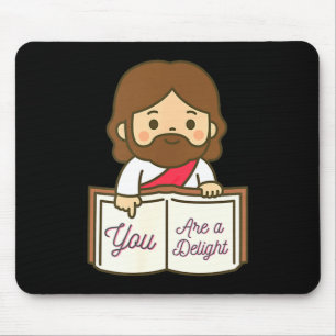 A delight - funny christian & jesus good book mouse pad