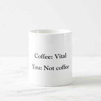 A delightfully funny mug for a coffee lover.