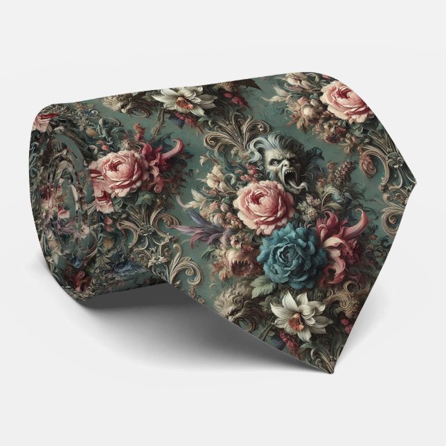 A Deranged Dirge – Gothic Victorian  Tie (Rolled)