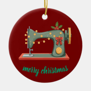 a design for sewers ceramic ornament