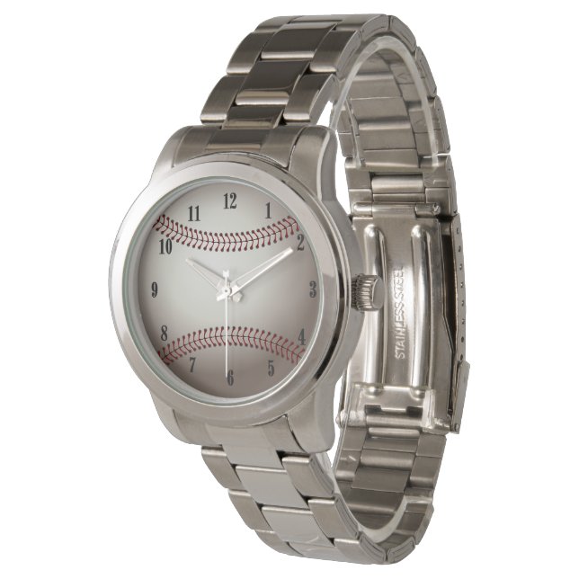 A Design of a Base or Soft Ball Black Numbers Watch (Angled)